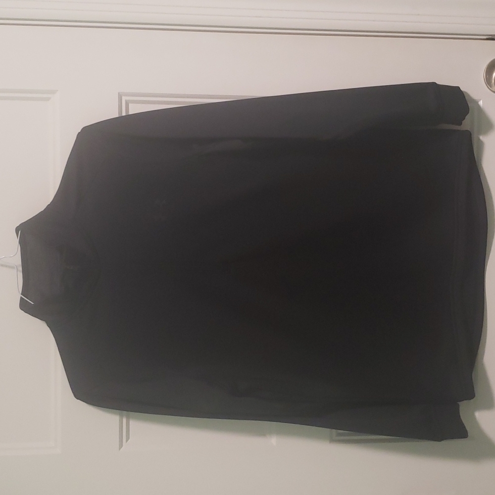Under Armour Mens Small Black Coldgear Pullover with Zipper and Black Logo